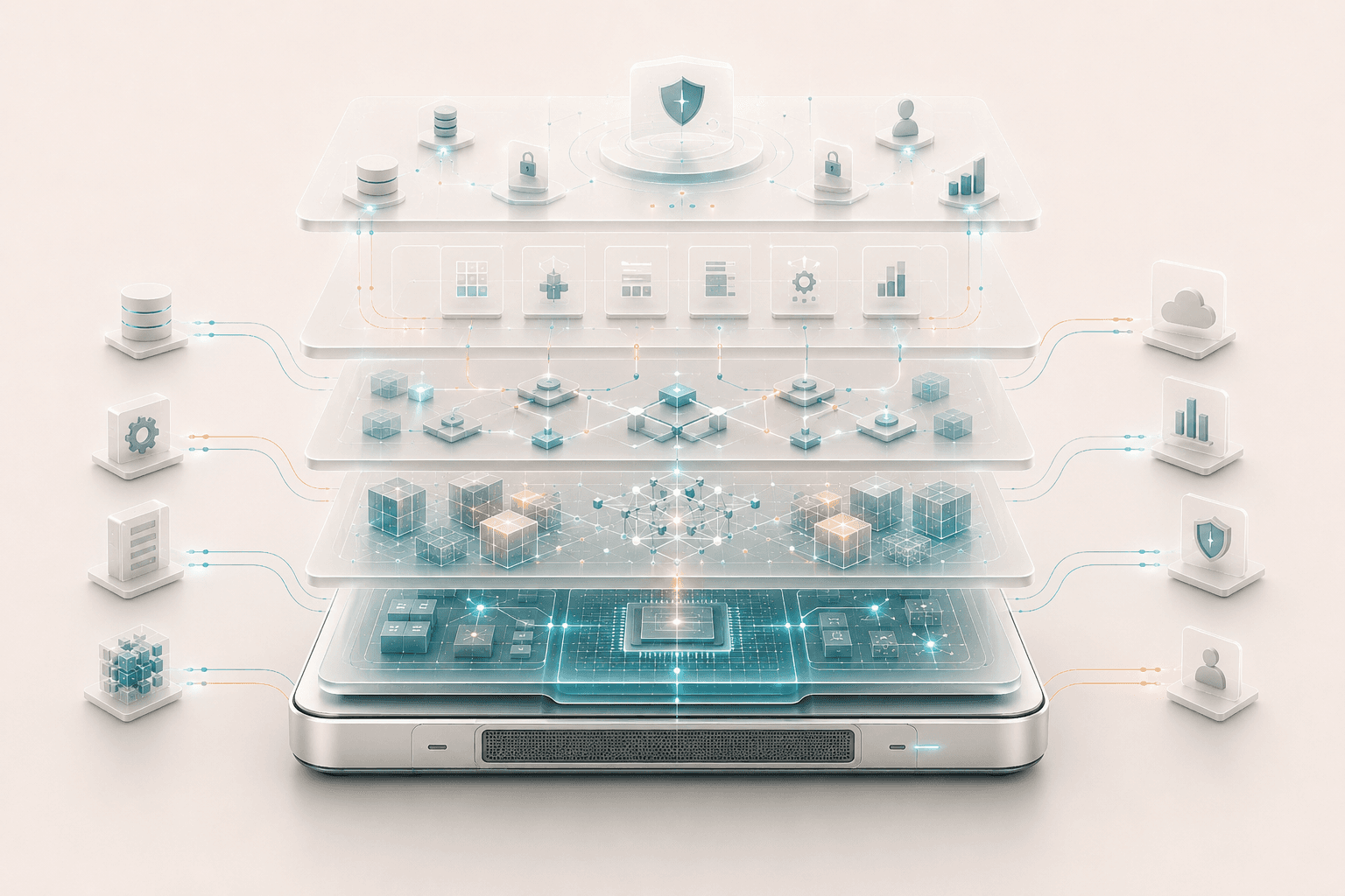 企业 AI 部署技术体系主视觉。